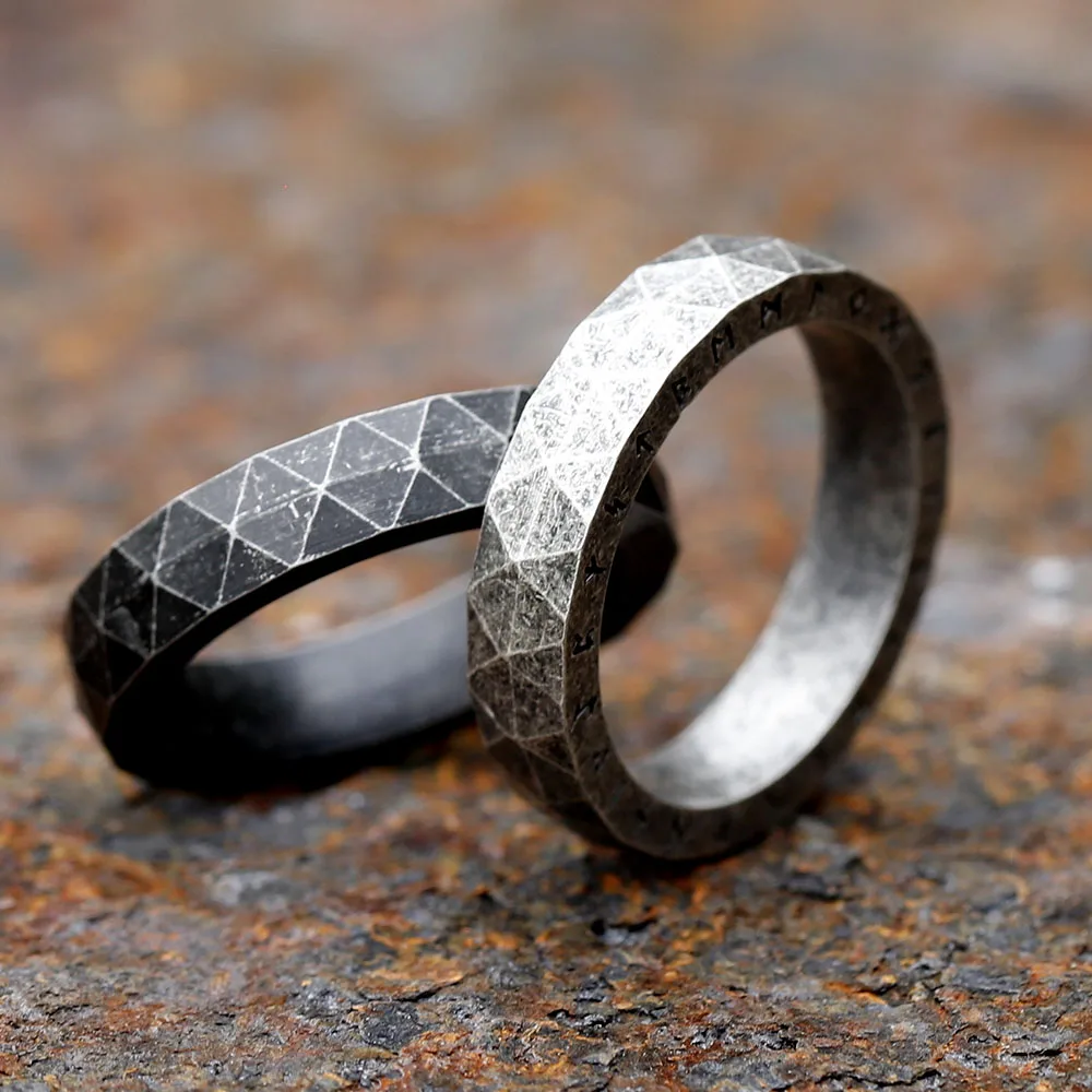 New Stainless Steel Viking Rune Ring Men Scandinavn Wedding Womens Amulet Band Jewelry Gift Anel free shipping