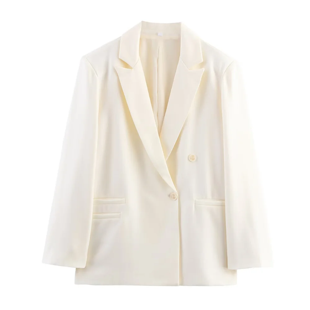 ملابس نسائية خريفية جديدة على الطراز الأوروبي والأمريكي سترة بدلة بسيطة من مزيج الكتان #2