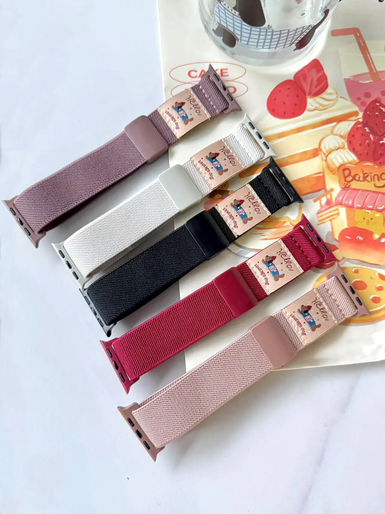 Sausage Dog Pattern Watch Band With Magnetic Buckle Compatible with Apple Watch of 38mm 40mm 41mm 42mm 44mm 45mm 46mm 49mm