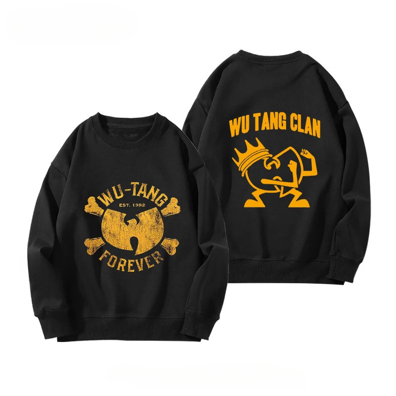 

Новая толстовка Wu-Tang Clan с круглым вырезом для мальчиков: ретро-стиль, винтажный дизайн, модная и универсальная верхняя одежда в стиле High Street.