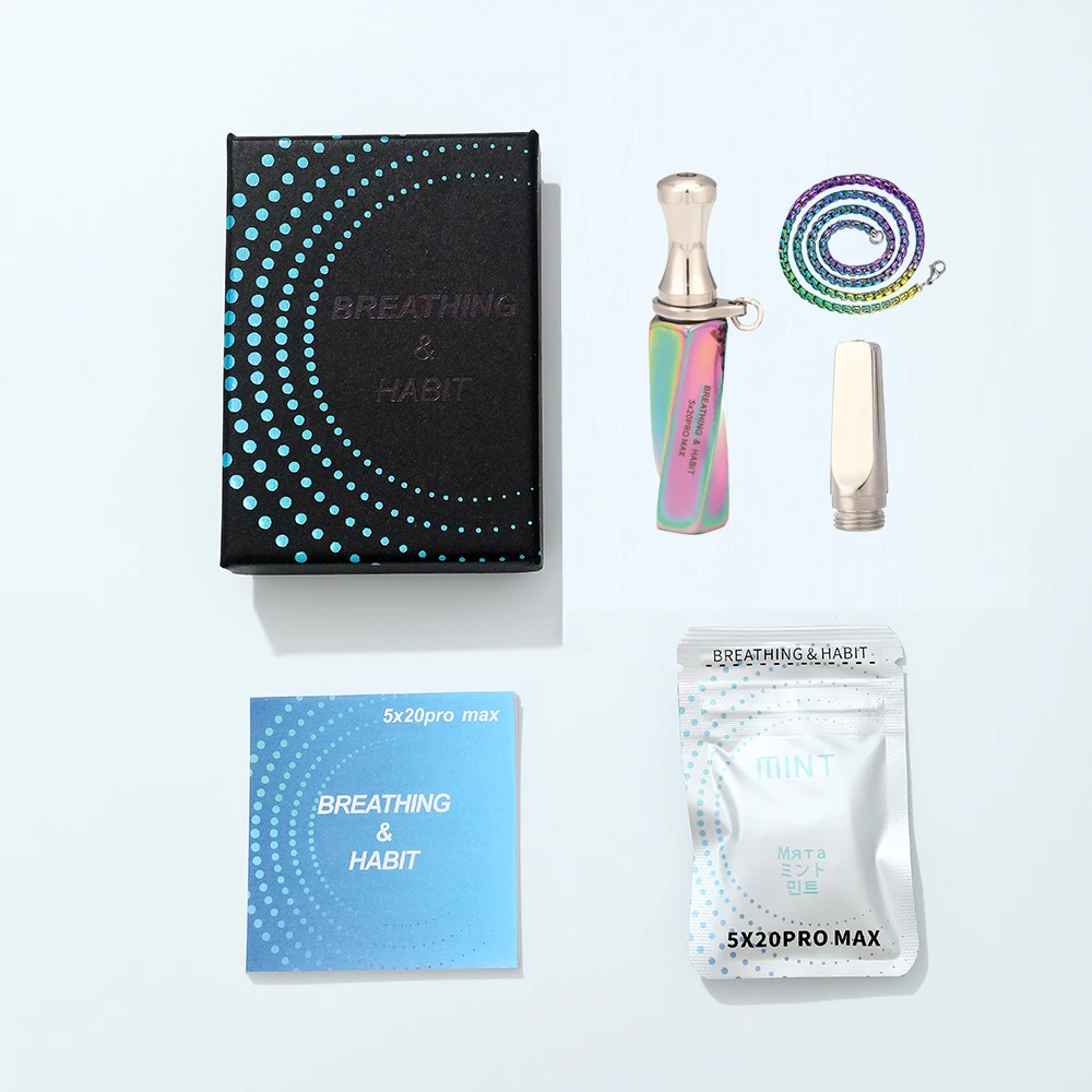 5X20PRO MAX Angstlösende Atemkette Geometrisch Verdrehter Edelstahl Meditations-Achtsamkeits-Anhänger für Frauen und Männer – Detail 4