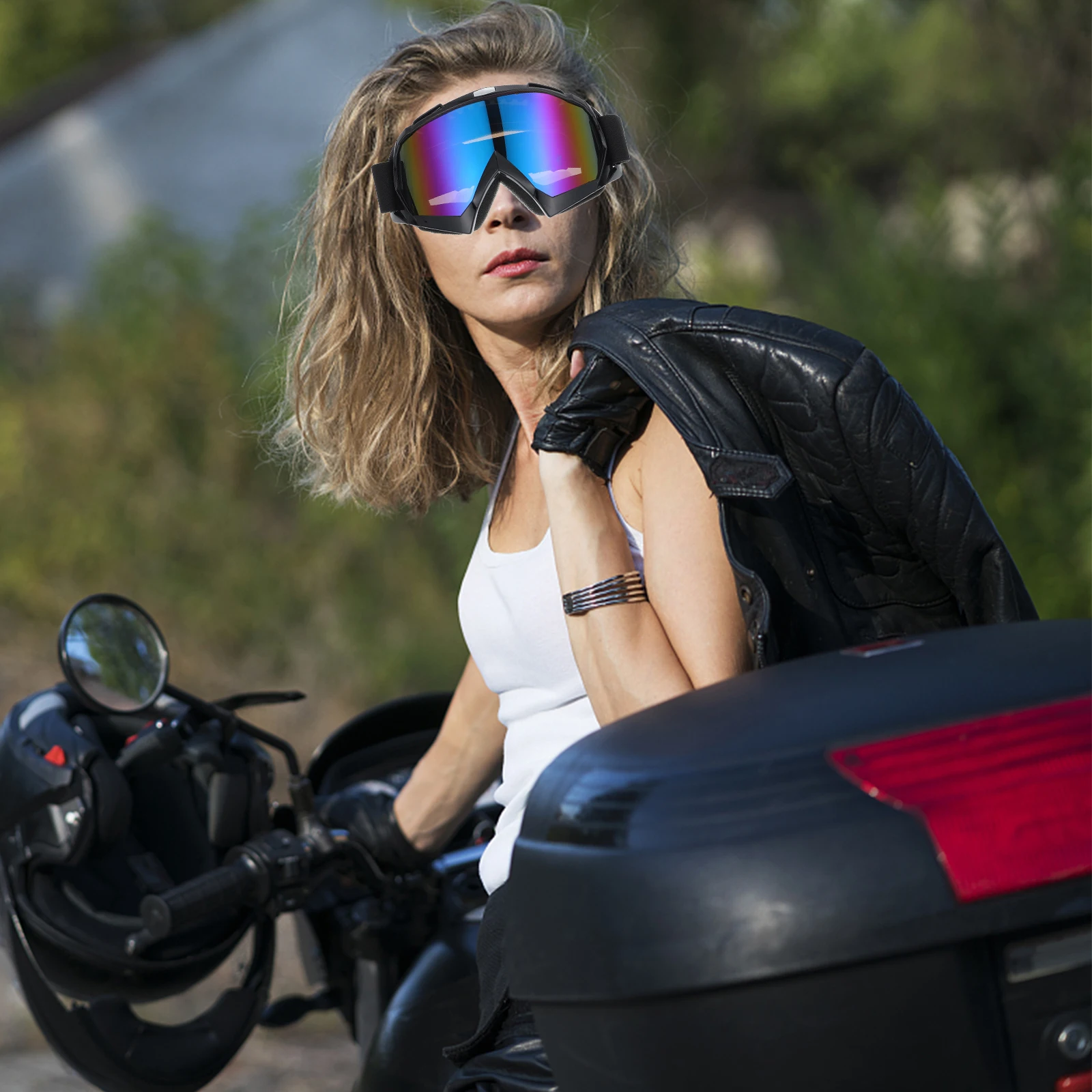 

Windproof Glasses Cycling Goggles Pure Tpu Material Sports Eyewear Outdoor Motorcycle Protector Anti Fog Lenses For Men Women