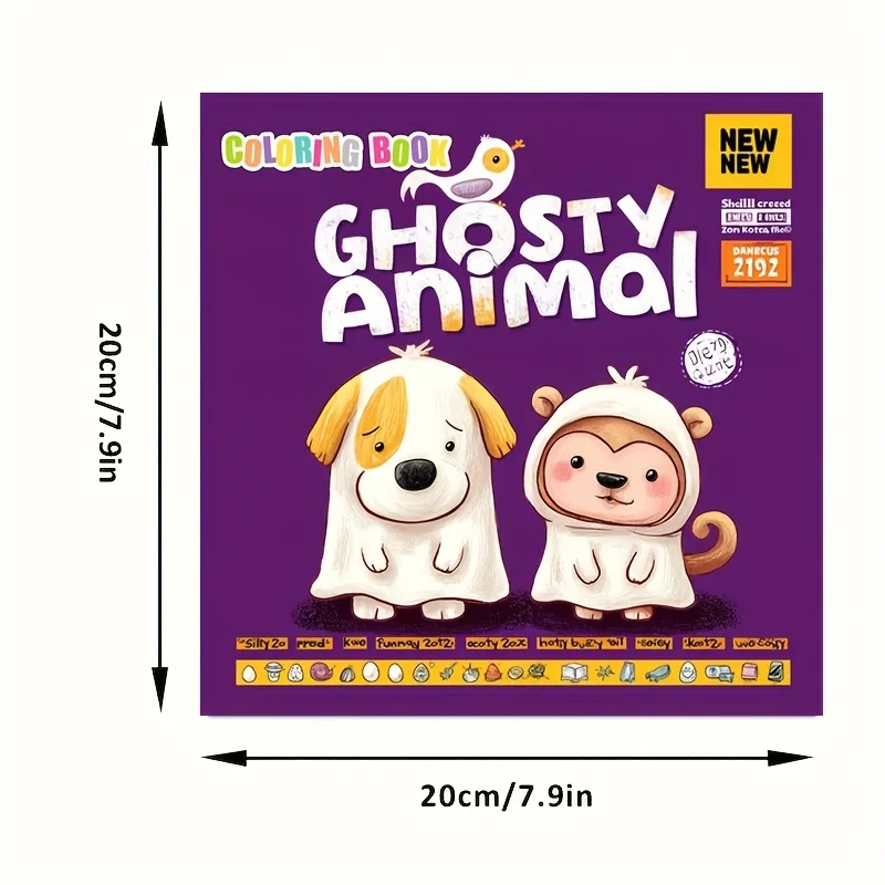 28 صفحة كتاب تلوين الحيوانات الشبح لتقليل التوتر للبالغين |   كتاب تلوين لتخفيف التوتر وتقليل المزاج