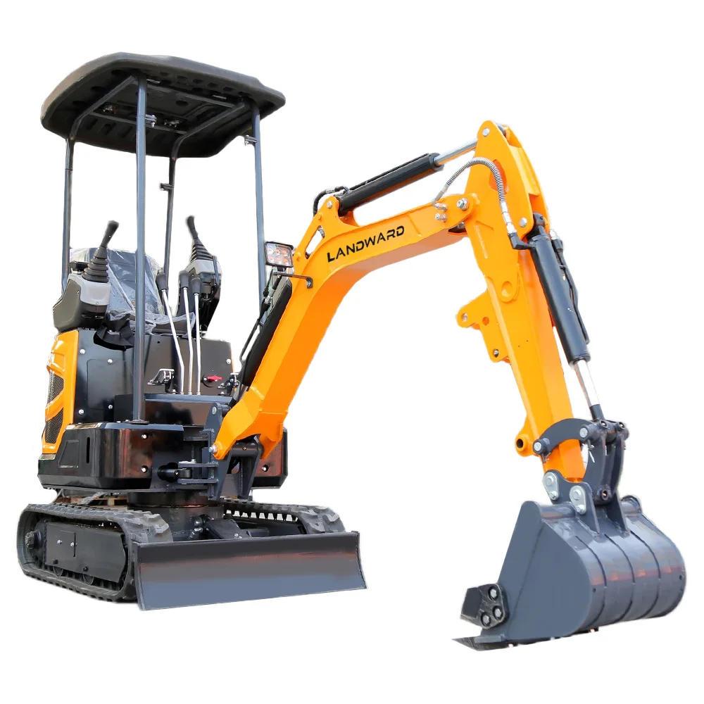 Landward 1.5 Ton Mini Excavator For Sale Chinese Crawler Small Digger Customized New Diesel Engine Mini Crawler Excavator Machin
