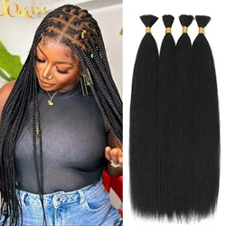 100% Human Hair Bulk for Braiding Straight Human Braiding Hair No Weft for Crochet Hair Natural Black 50 Grams Hair Extension