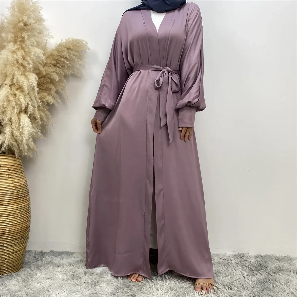 Eid Open Abaya Donna Abito musulmano Ramadan Jalabiya Dubai Robe Turchia Caftano Femme Musulman Caftano Marocain Kimono Kebaya Abaya