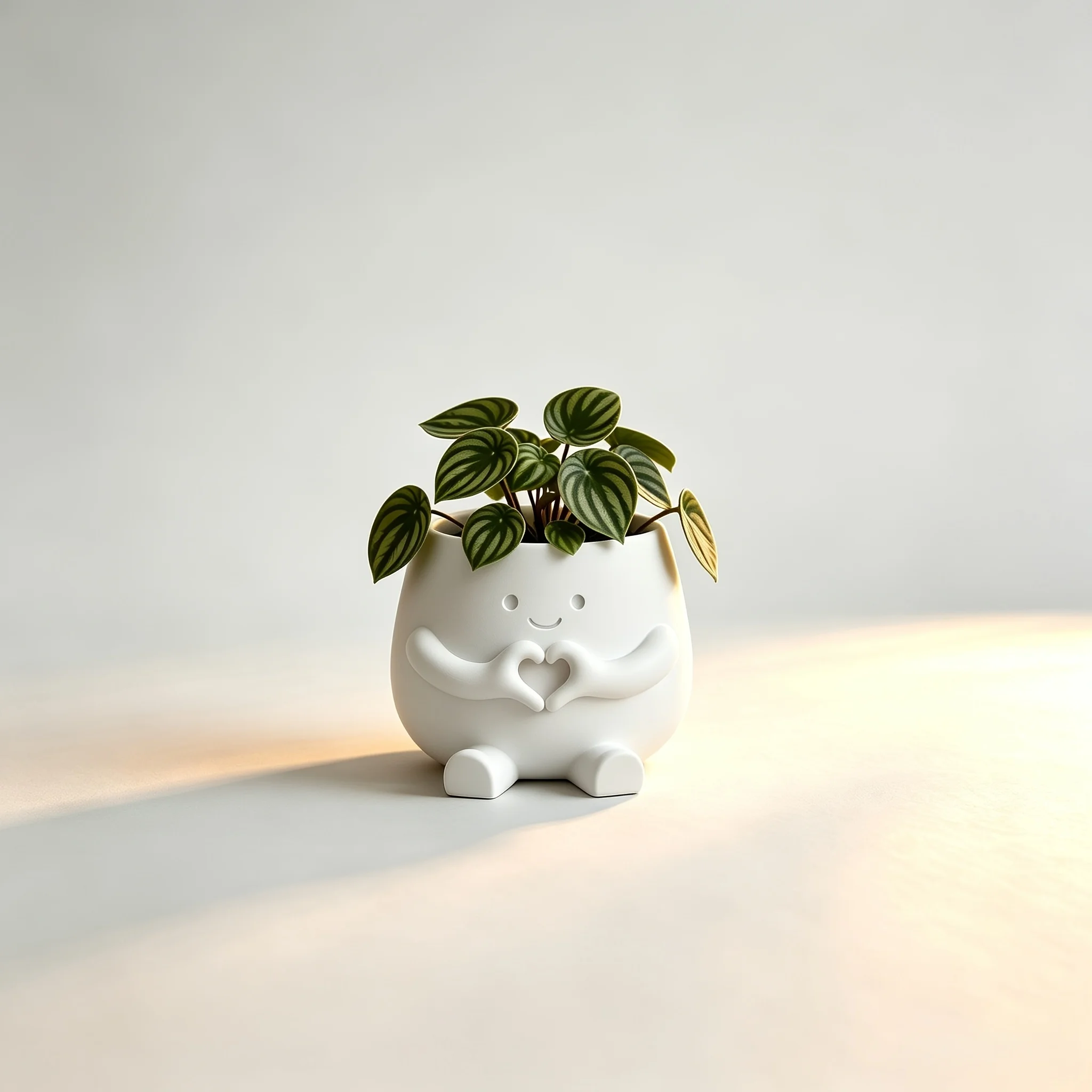 Pot de fleurs en forme de cœur, pot pour plantes succulentes et pot pour plantes pothos, adapté à la décoration artistique de la maison, du bureau et du bureau à domicile