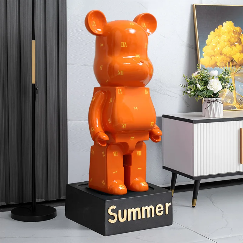 Violent bear large piggy bank high-end light luxury living room resin ornament, large floor-to-ceiling home crafts  decor