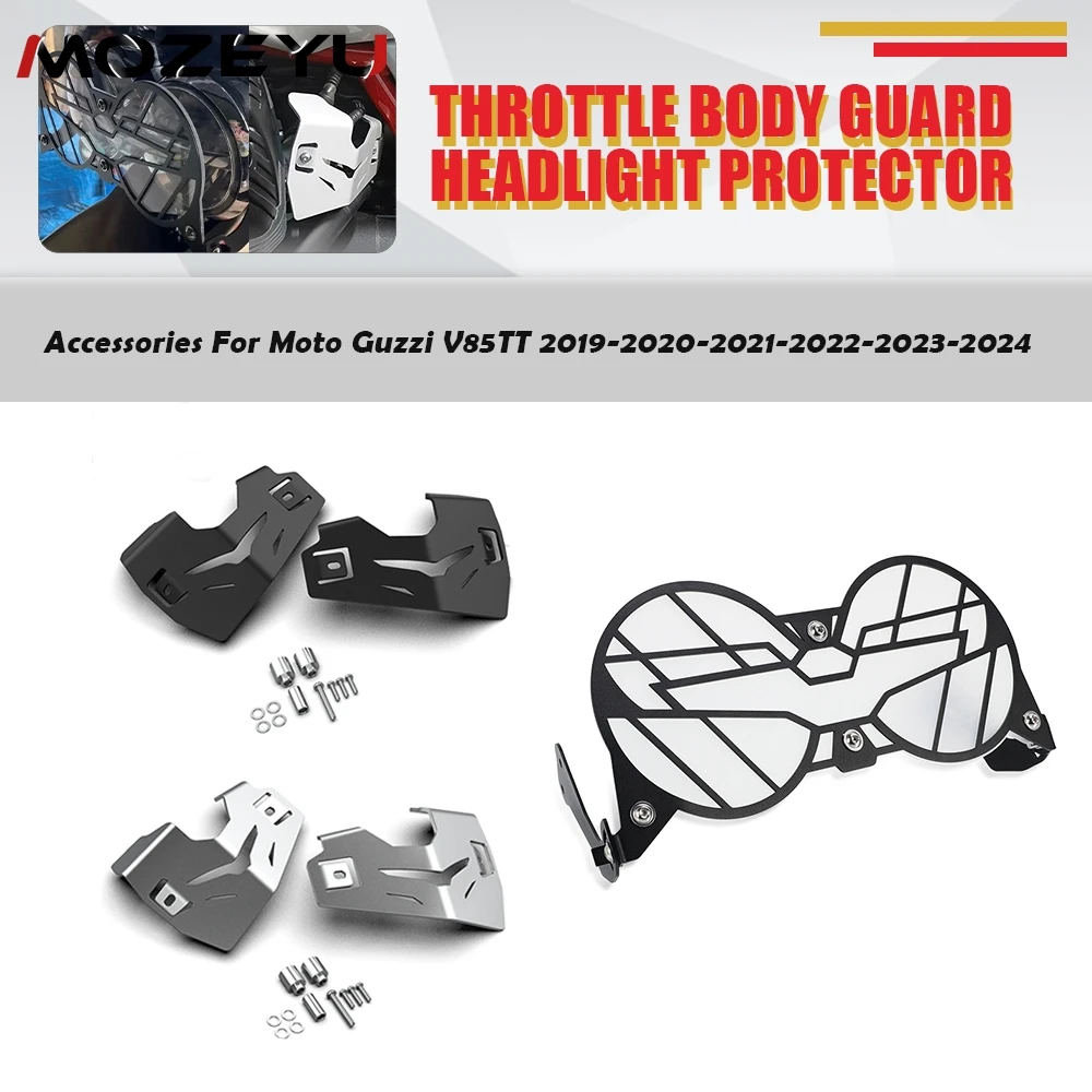 Motorycle Accessories Headlight Throttle Body Guard Cover Protection For MOTO GUZZI V85TT V85 TT 2019-2020-2021-2022-2023-2024