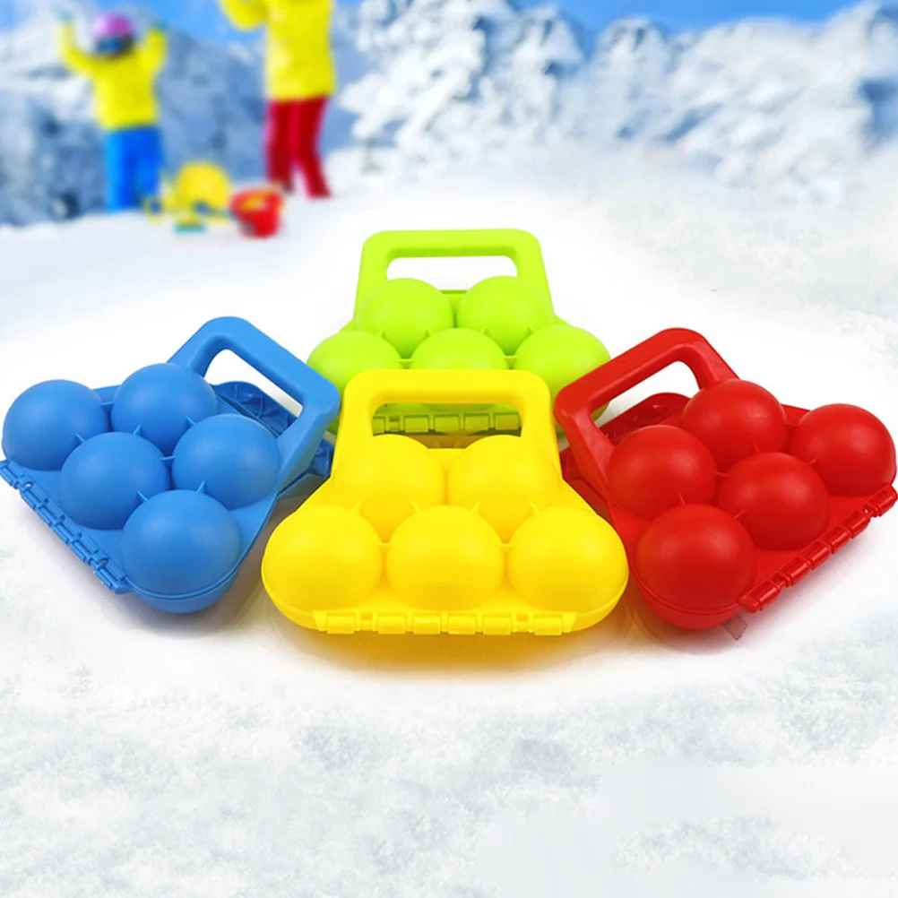 4 stks Clip Speelgoed Kinderen Winter Plezier Sneeuw Speelgoed Draagbare Fight Tool Plastic Druk Zand Schimmel Strand Speelset Spel