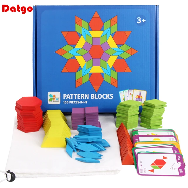155 sztuk drewniana układanka kreatywne puzzle zestaw desek kolorowe dziecko Montessori nauka edukacyjna rozwijanie zabawek dla dzieci zabawki