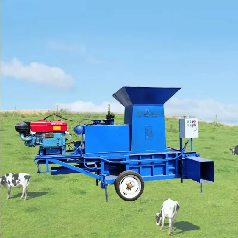 Two Cylinder Hydraulic Square Silage Hay Baler Commercial Straw Compression Baling Packing Machine