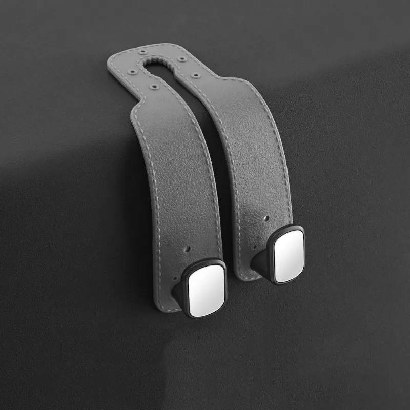 خطاف متعدد الوظائف لتخزين المركبات عالي المظهر، لا يتطلب تركيب خطافًا على الوجهين من جلد الغزال المثبت على السيارة