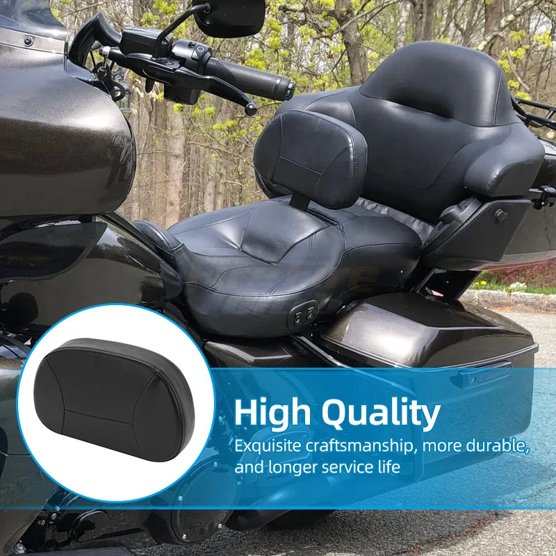 Motorcycle Seats Pad Cushion Black Front Driver Rider Backrest Back For Harley Touring Electra Road Street Glide Road King 09-UP