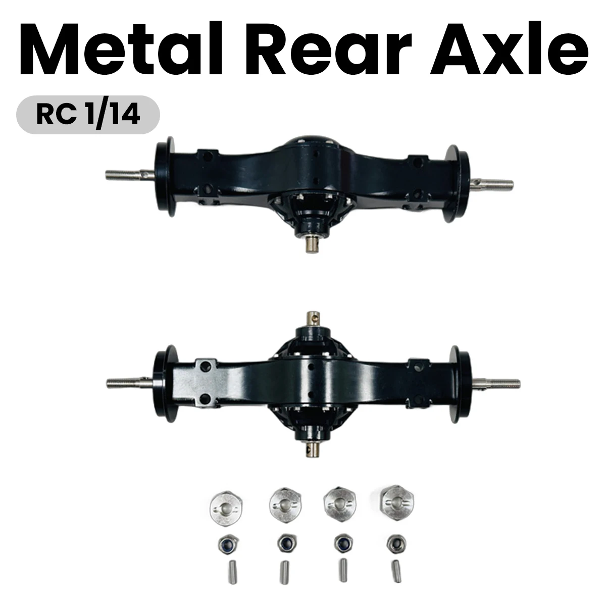 

Metal Rear Axle Series for 1/14 Tamiya RC Tractor Truck Trailers Scania 770S BENZ 3363 VOLVO FH16 MAN DIY Modified Toy Parts