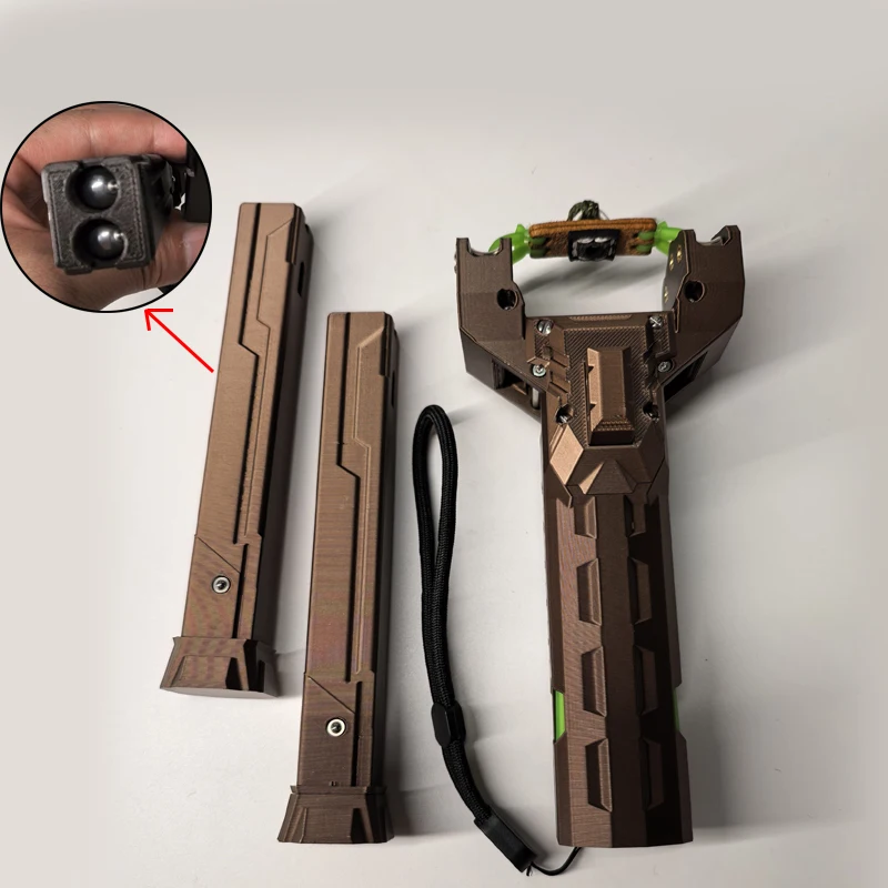 

Outdoor Portable EDC Plastic Mechanical Automatic Loading Rapid Fire Slingshot, Dual Magazines, Increasing Ammunition Capacity