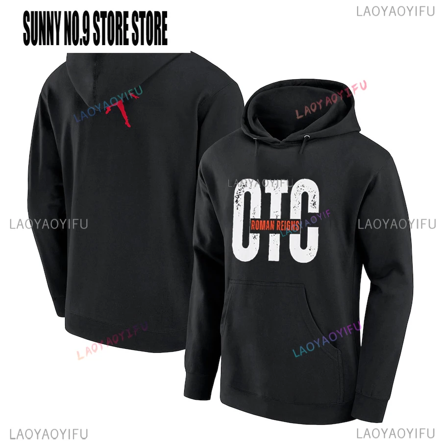 Autumn Winter Warm Fleece Pullover Roman Reigns OTC Hoodies Europe and America Style Hooded Men Women Sports Jogger Sweatshirt