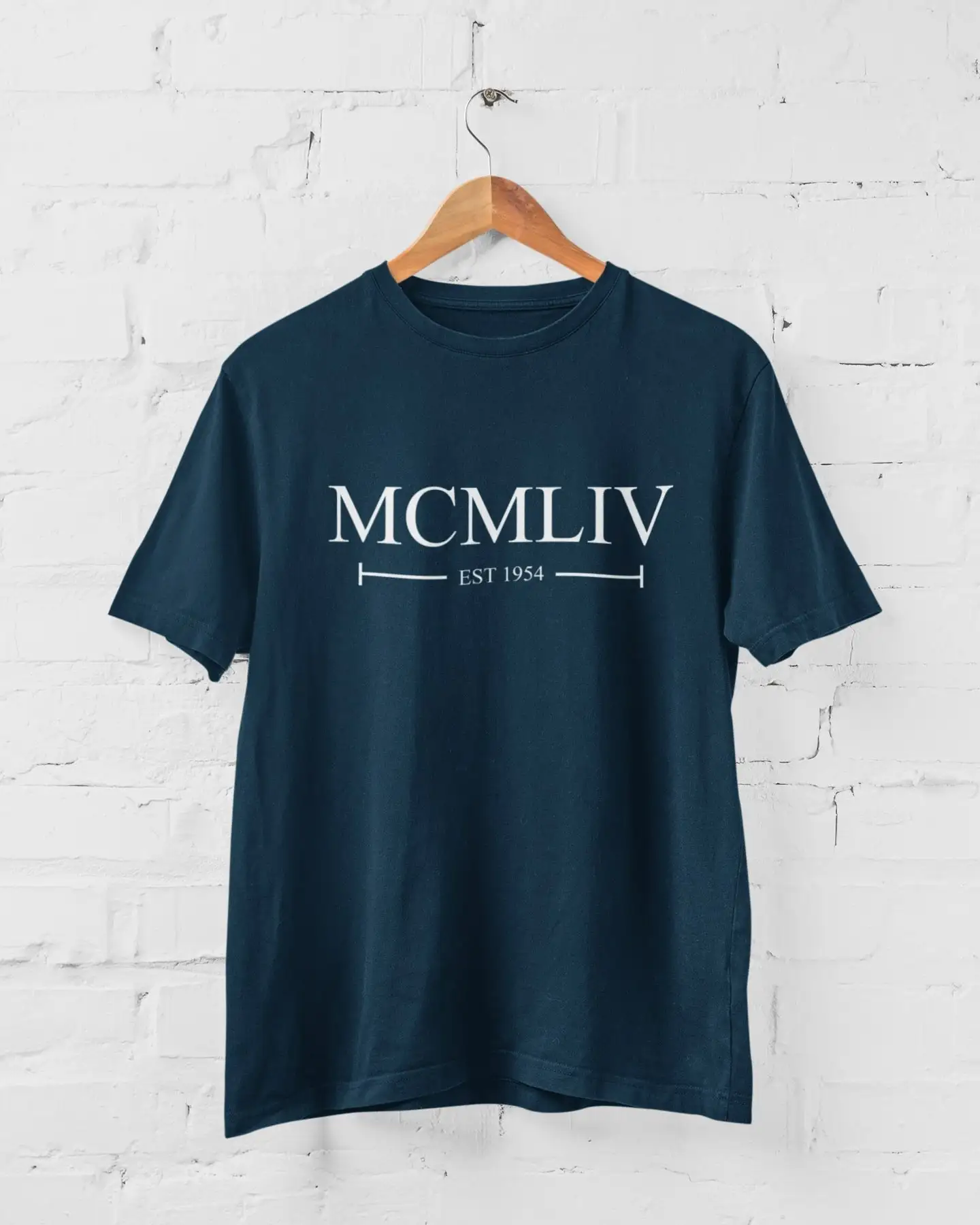 70th Birthday T Shirt For In 2024 MCMLIV Roman Numerals Est 1954 premium quality cotton tee