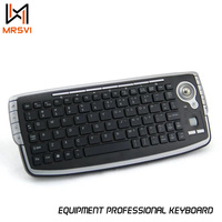 MRSVI Mini Keyboard 2.4G Wireless Portable USB Trackball Keyboard with Scroll Wheel Mini USB Keyboard for Laptop TV Box PC