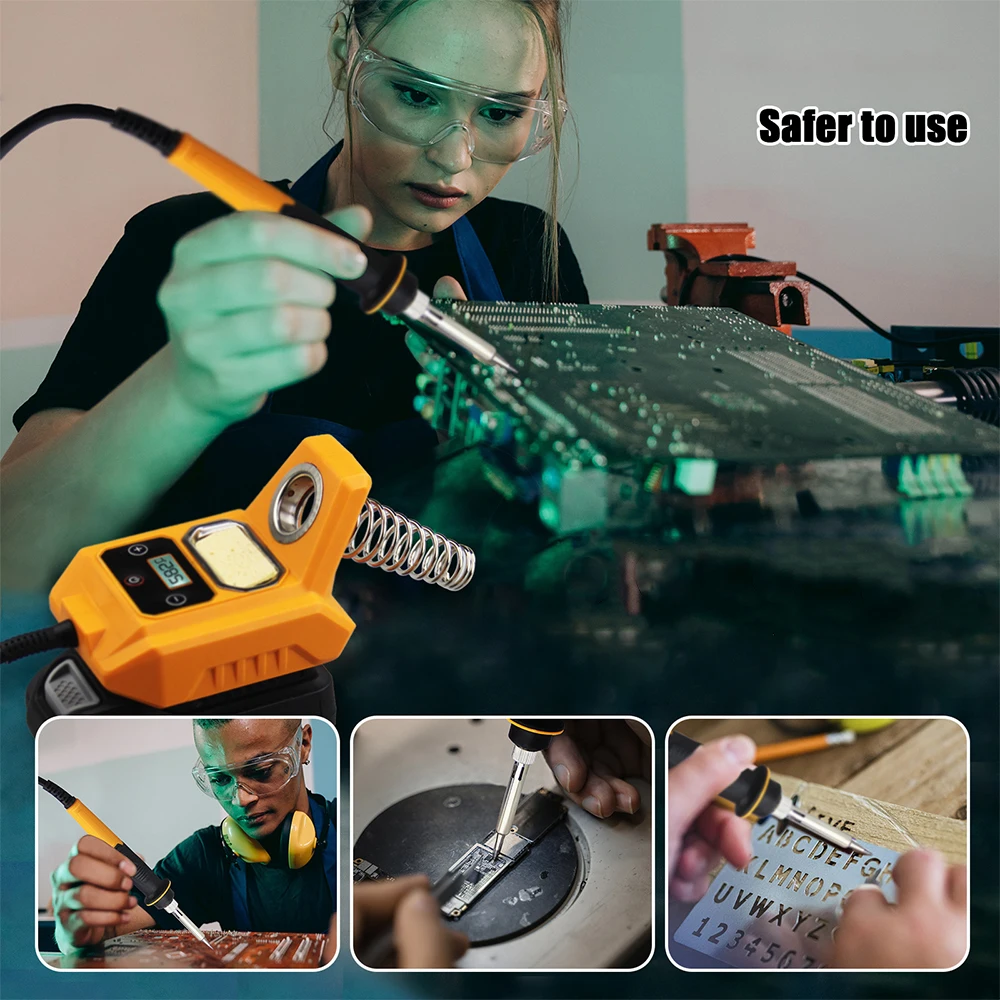 Portable 60W Electric Soldering Iron for Makita/Dewalt 20V battery Welding Tool with Stand 936 Tip Welding Repair Fast Heating