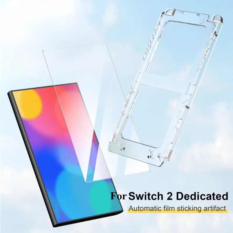 

For Nintendo Switch 2 Gaming Console 9H Tempered Glass Screen Protector with Alignment Kits Bubble Free Anti-Scratch No Dust