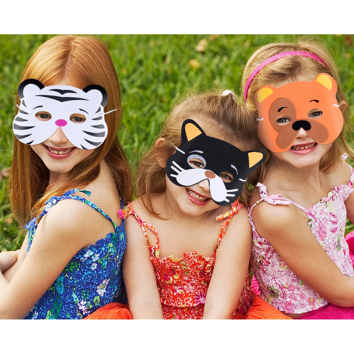 TOYMYTOY 12 Uds máscara facial de animales para niños recuerdos de fiesta de cumpleaños vestido máscara facial de fiesta de disfraces