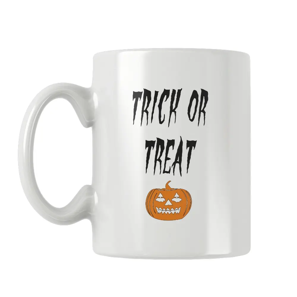 Trick Or Treat Coffee Cup Office Ceramic Mug Funny Creative Halloween Gifts Milk Tea Water