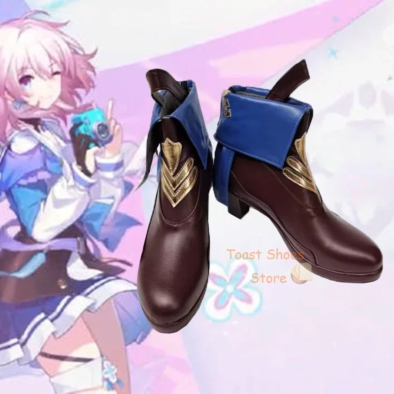 Honkai Star Rail March 7th Cosplay Shoes Comic Anime Game Role Play for Con Party Halloween Cosplay Costume Prop Shoes