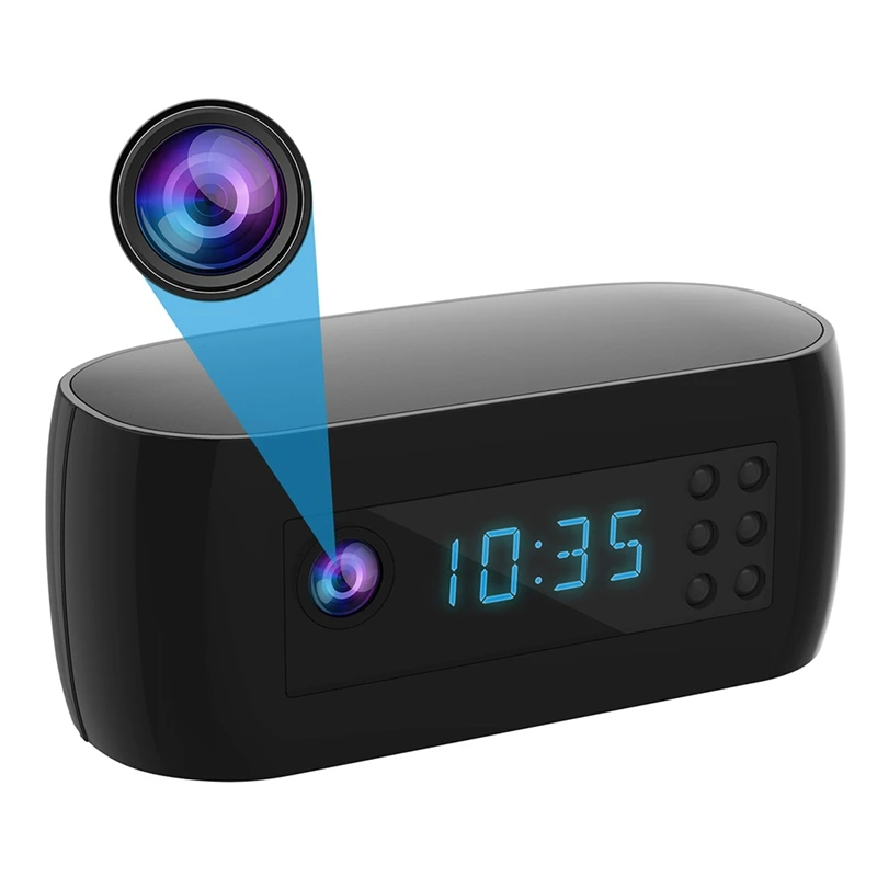 

Mini Wifi Camera Clock Full HD 1080P Wireless Control IR Night Vision View Camcorder Home Surveillance Monitor Cam