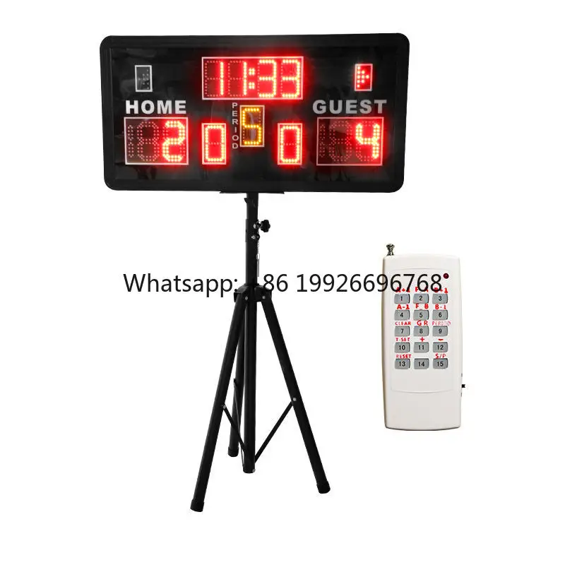 

Remote Control 90cm Large Screen LED Digital Score Keeper Board Electronic Basketball Scoreboard with Tripod Stand