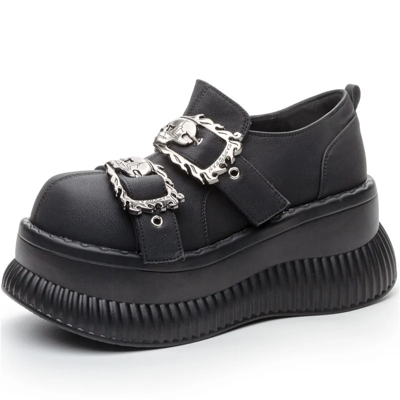 New Fashion Punk Style Women's Shoes Chunky Sneakers for Woman Exquisite Round Head Casual Shoes Designer Shoes Zapatos De Mujer