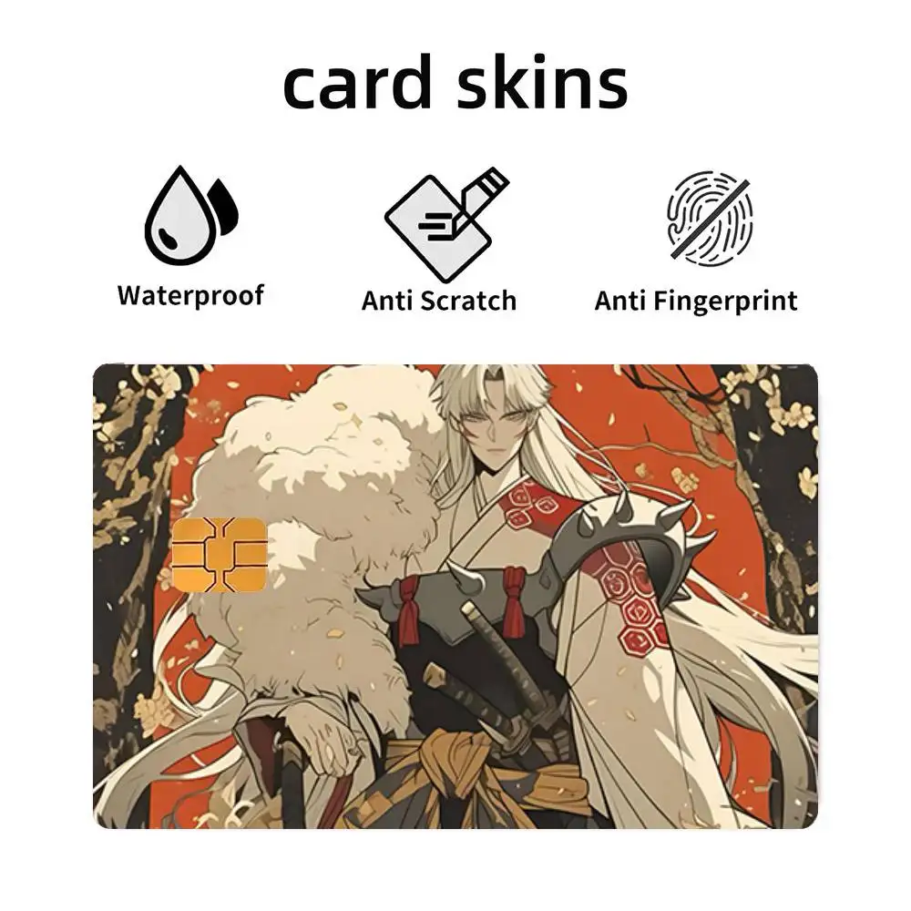 Anime I-InuYasha Manga Credit Card Stickers Skin For Bank Bus Metro 4PCS Cover Film Gift