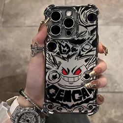 Cartoon Animation Gengars Plating Case For Xiaomi Redmi 13C 14C 12C 10C 9A K50 Note 13 12 11 10 4G 5G Shockproof Anti Fall Cover