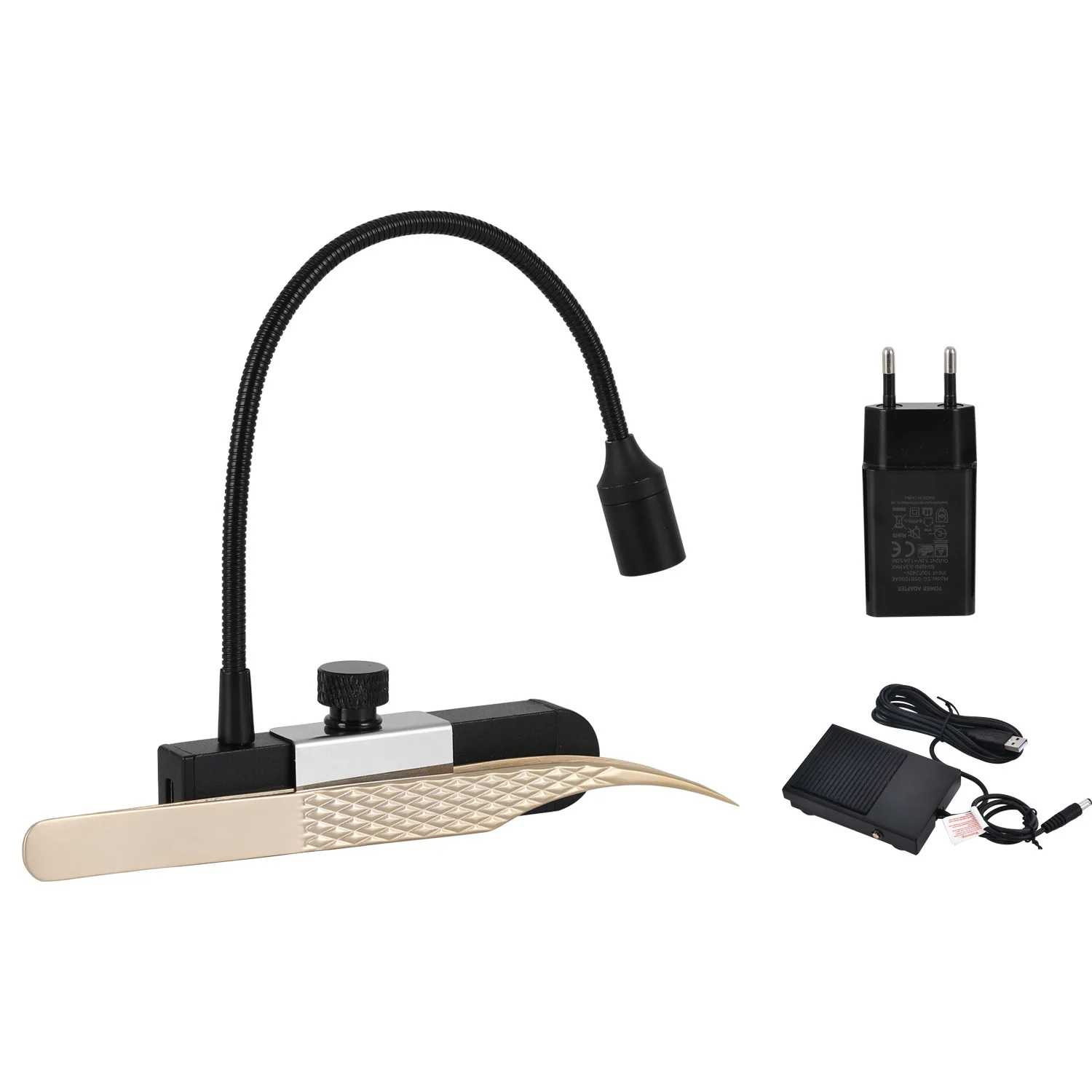 Draagbare UV LED Lash Pincet Licht met pedaalschakelaar Wimperverlenging Lijm Curing Lamp Professioneel Home Lash Extension Tool