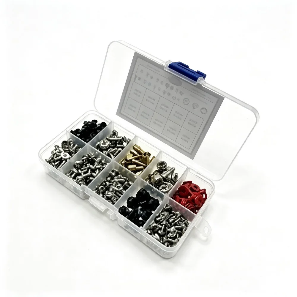 360Pcs Assorted PC Case Screws Kit Boxed Desktop Computer Chassis Hardware Fasteners Motherboard HDD Fan DIY Build Assembly