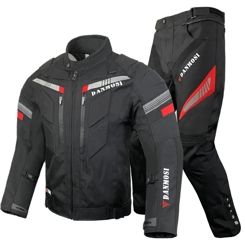 Motorcycle Rider,Locomotive Riding Suit, Anti-splashing Water, Breathable Warm All Seasons, Anti-drop Protection,Removable Liner