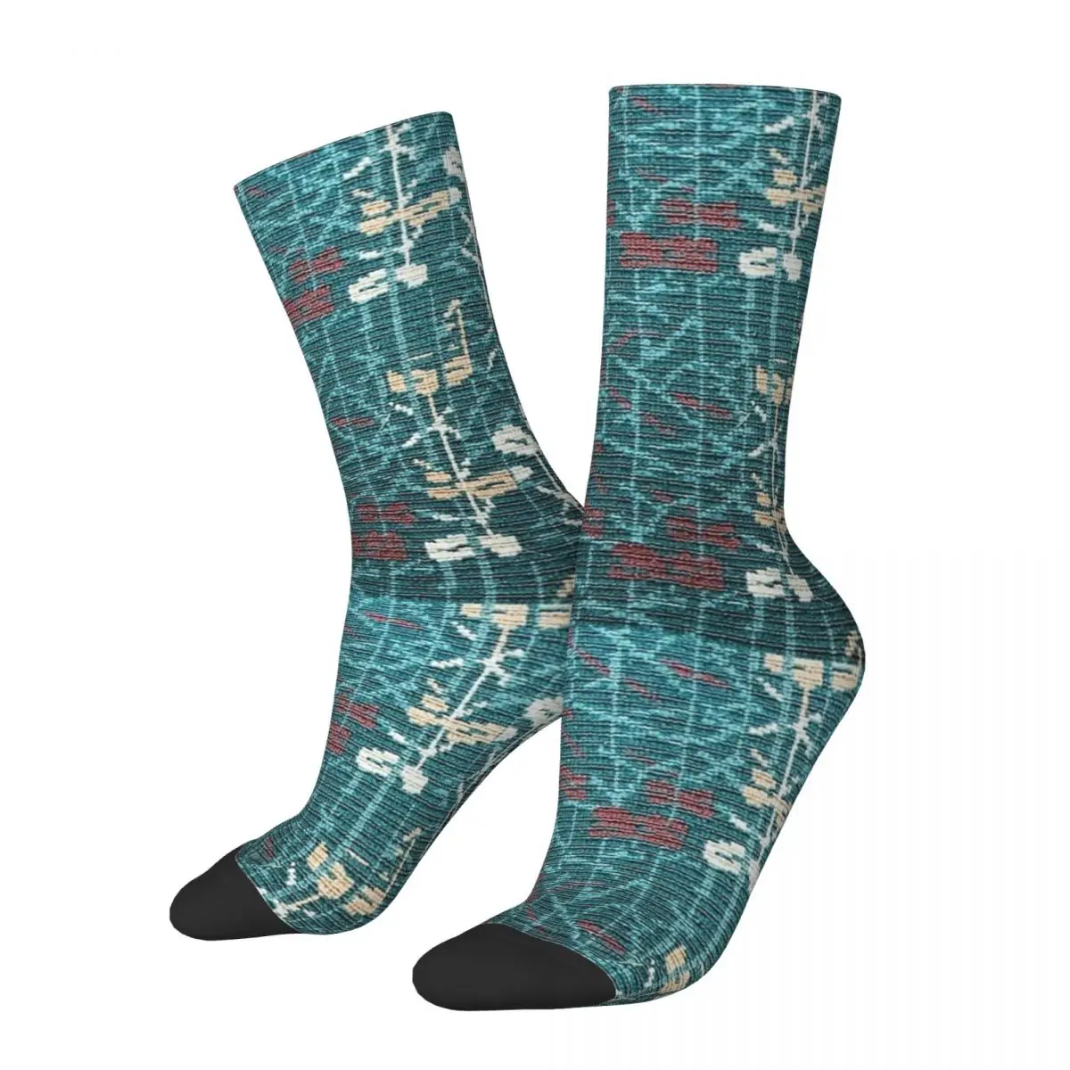 

MCO Orlando International Airport Carpet Stockings Design Casual Socks Autumn Anti Sweat Socks Women Men Running Medium Socks