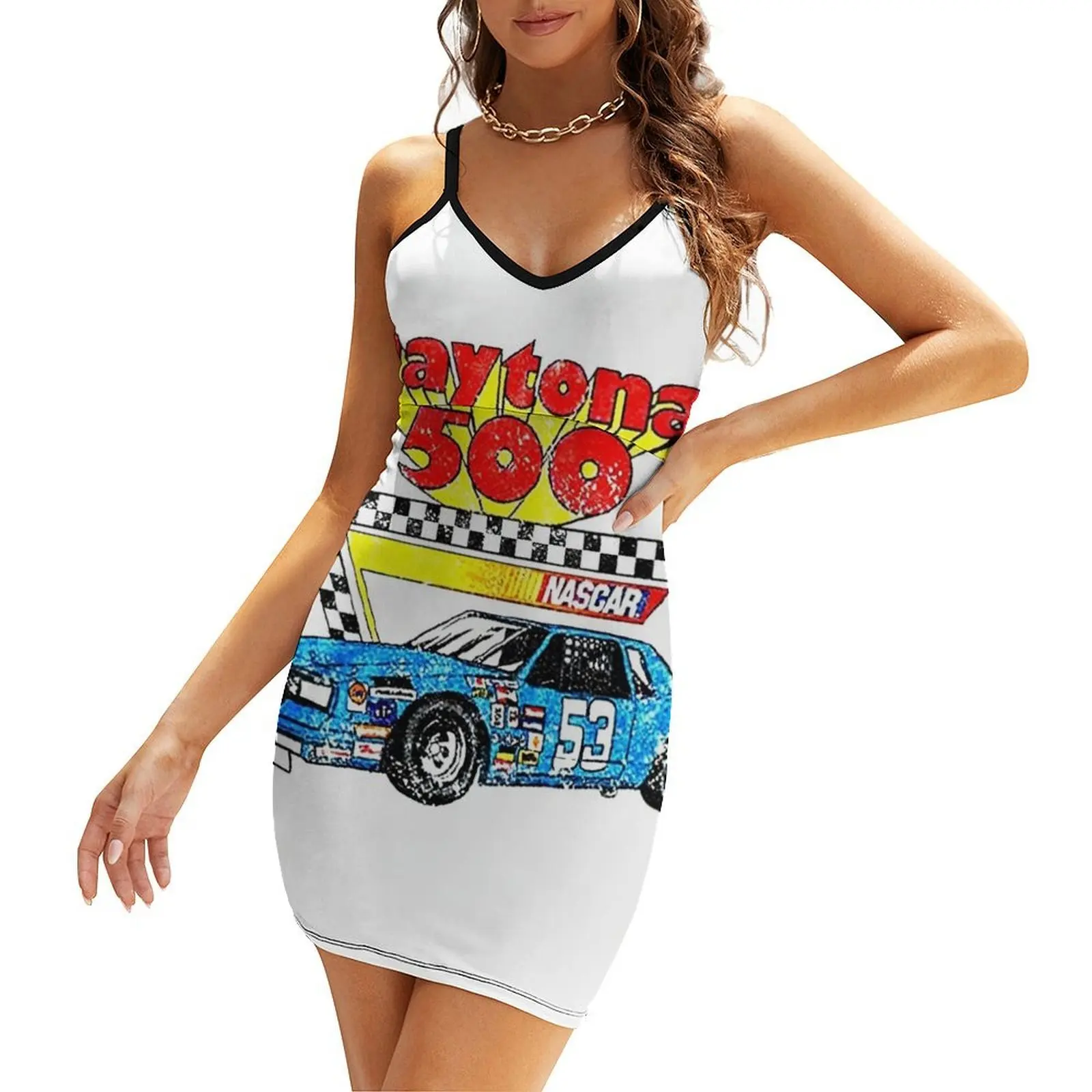 

Vintage Daytona 500 Shirt Racing Mens Graphic T-Shirt Sling Dress dresses for official occasions dresses summer