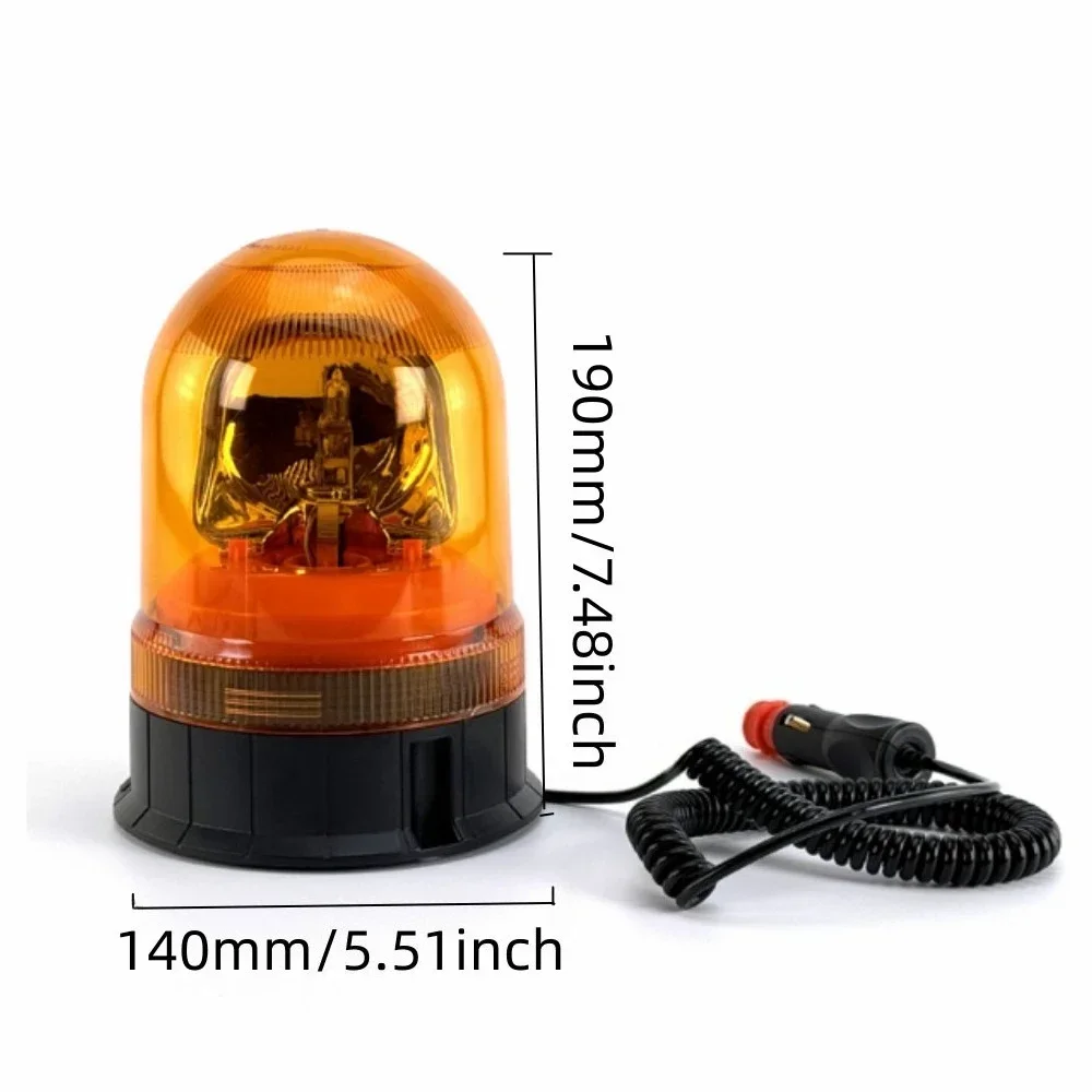 12V 24V Magnetic Strobe Halogen Light Flashing Agriculture Beacon Rotating Warning Emergency Security Alarm Lamp Truck Tractor