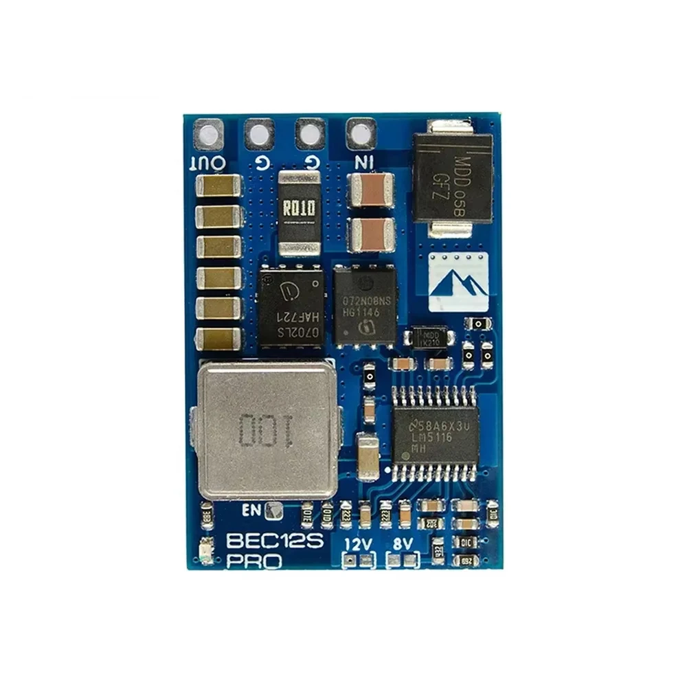 MATEK BEC12S-PRO 9-55V TO 5V/8V/12V-5A Voltage Regulator BEC Power Module Overcurrent Protection Self-recovery for RC FPV Drone