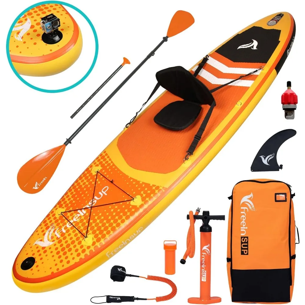 

Inflatable Stand Up Paddle Board with Kayak Seat,Paddle Boards for Adults 10'/10'6”/11', Accessories sup Pump Adaptor