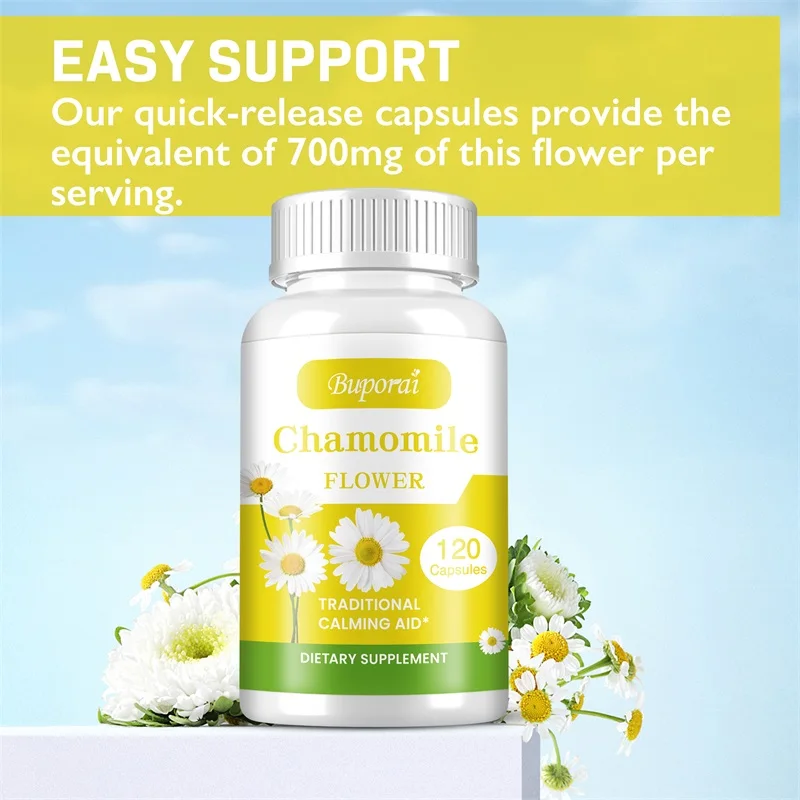 Chamomile Flower - Relieve Anxiety and Stress, Improve Fatigue, Calm Down, Relax, Sleep Support