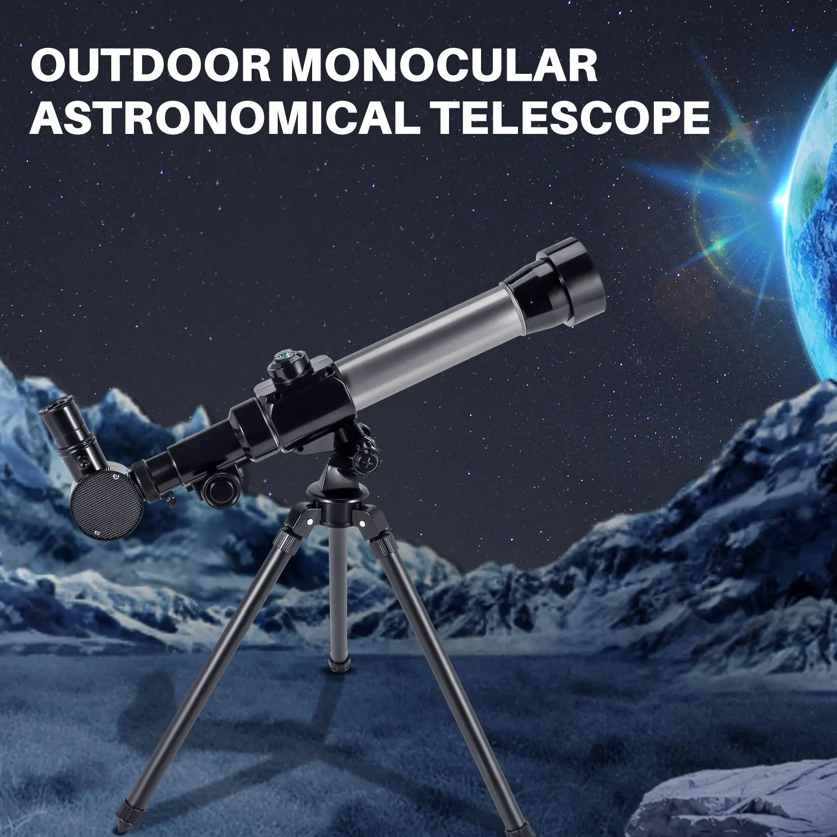 A72U กล้องโทรทรรศน์ดาราศาสตร์ตาข้างเดียวกลางแจ้งพร้อมขาตั้งกล้องของเล่นเด็กแบบพกพา