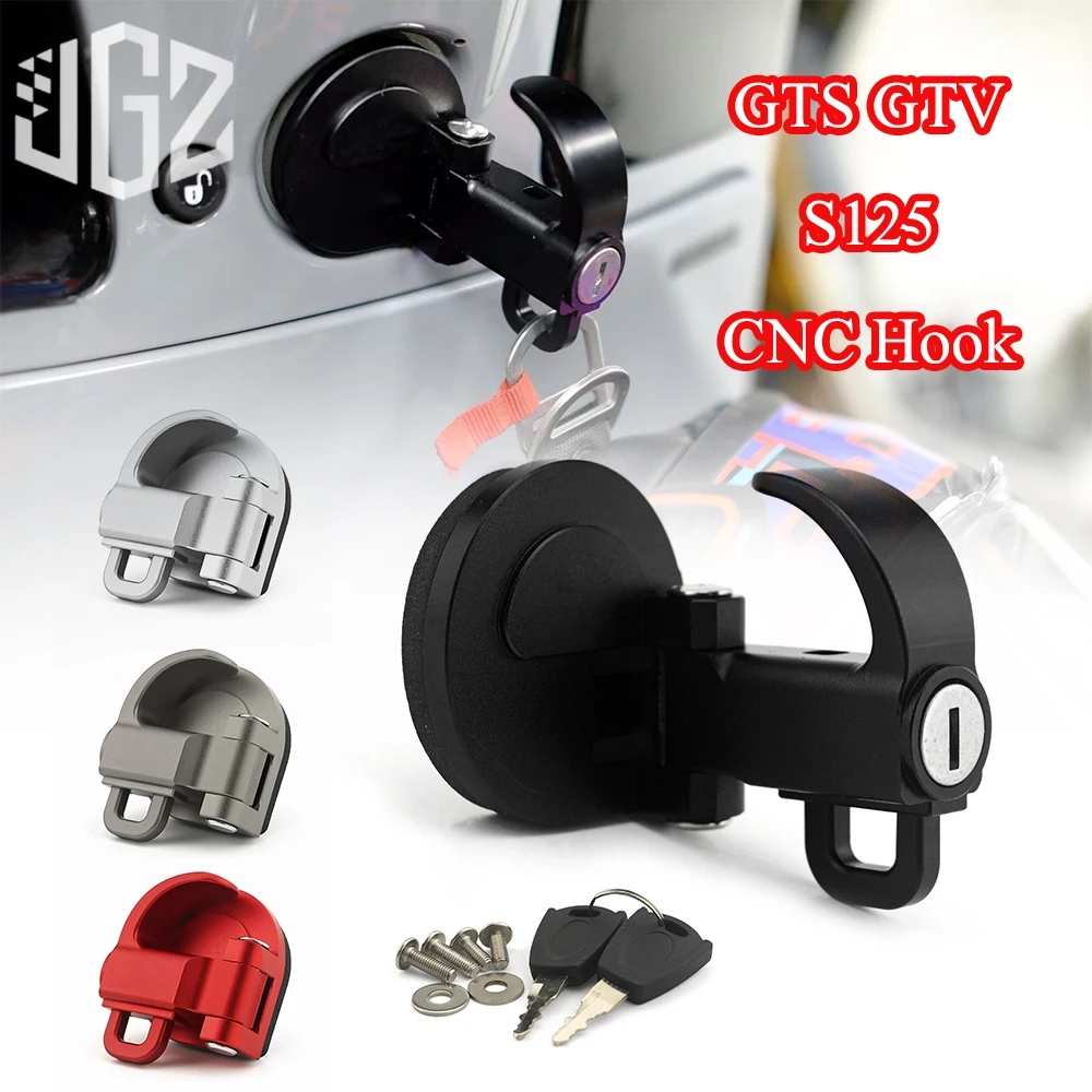 Für Vespa GTS 150 300 GTV 2013-2022 Helm Haken Motorrad CNC Faltbare Lagerung Aufhänger Halter