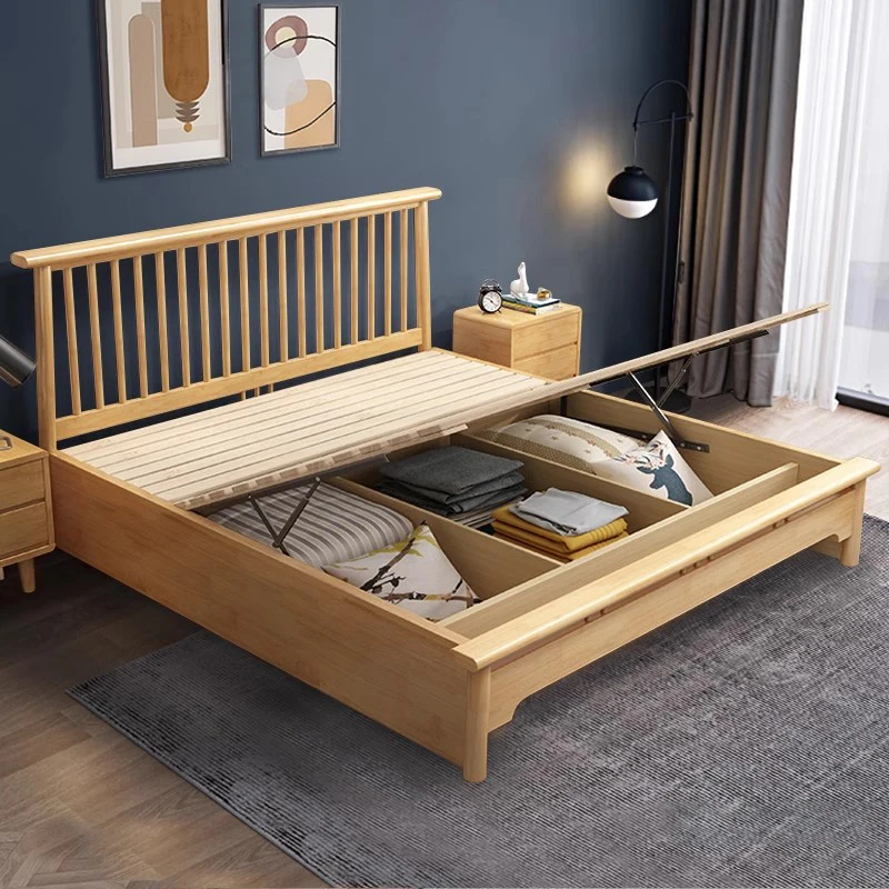 Children Modern Beauty Beds Wood Storage Adults Living Room Nordic Beds Minimalist Cheap Camas Dormitorio Furnitures For Bedroom