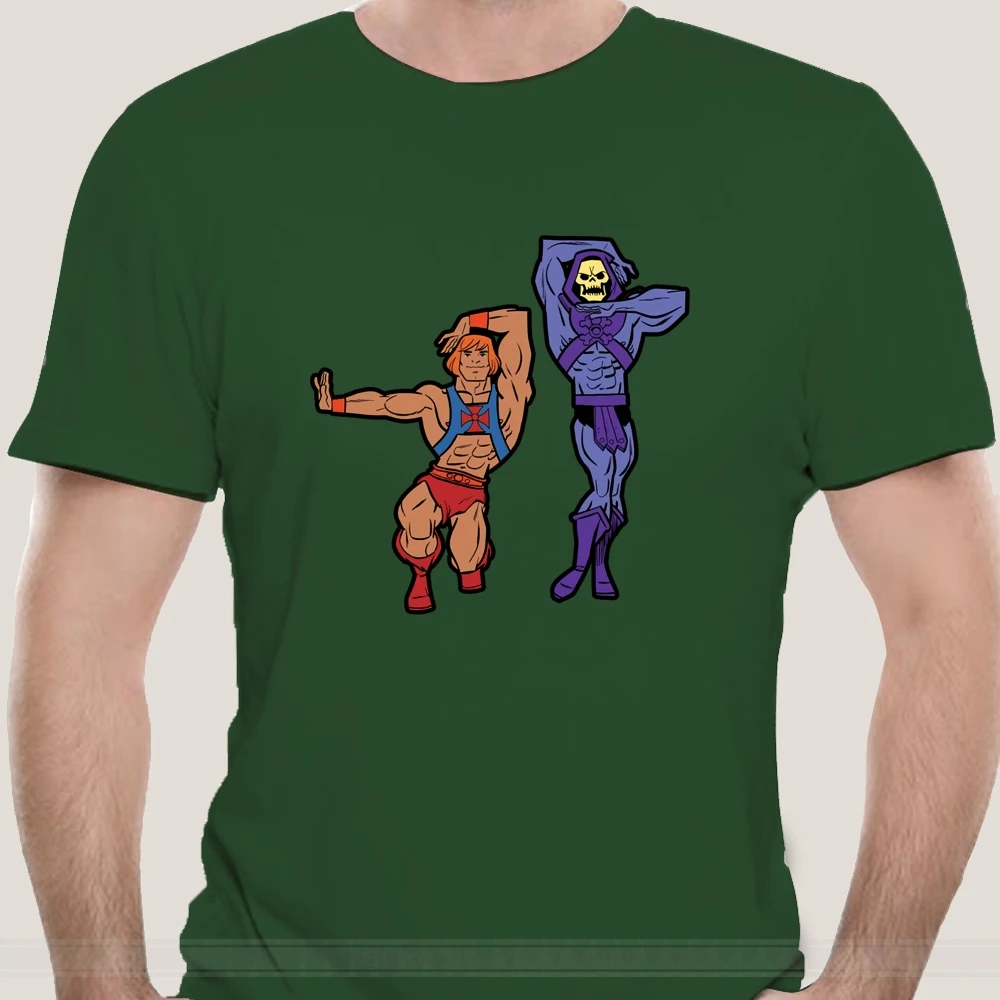 cotton summer T shirt he man skeletor dance gay lgbt lgbtq purple muscle fashion t-shirt men cotton brand teeshirt