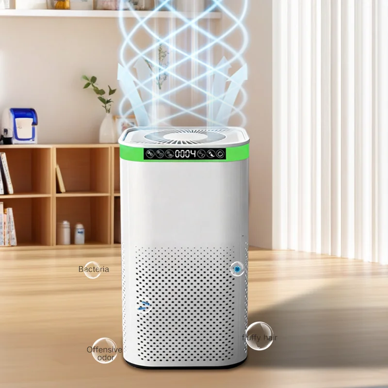 

Домашний очиститель воздуха с функцией определения и отображения концентрации запахов, мониторинг качества воздуха в помещении в реальном времени.