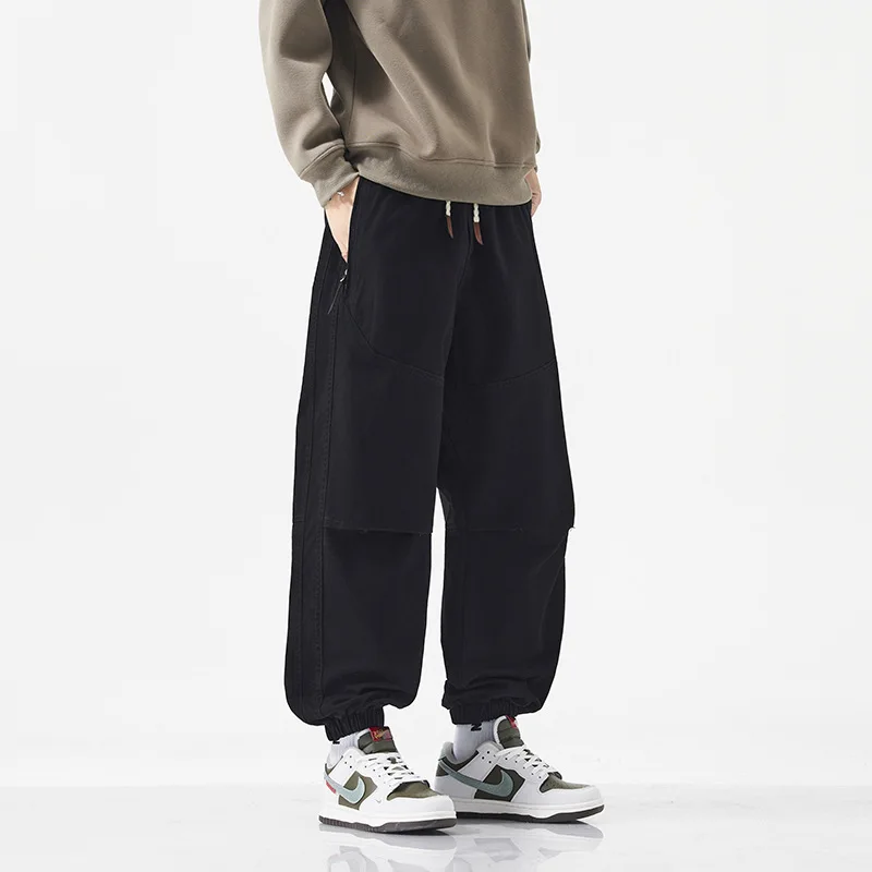 Jogger Pants Men Plus Size 9XL Straight Fashion Casual Solid Color Stretch Waist Trousers Male Big Size 9XL