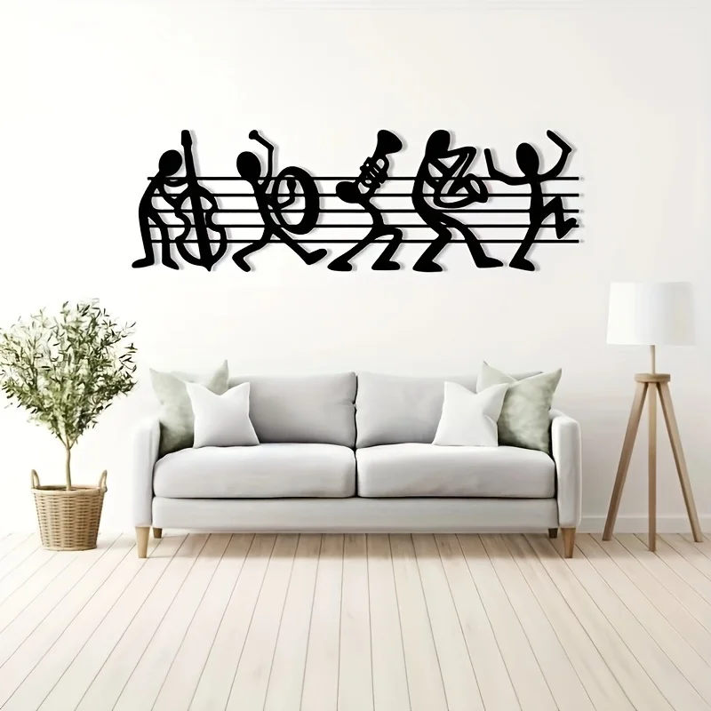 Vintage Music Note Metal Wall Art Wall Decor Iron Plaque for Living Room Studio Decor