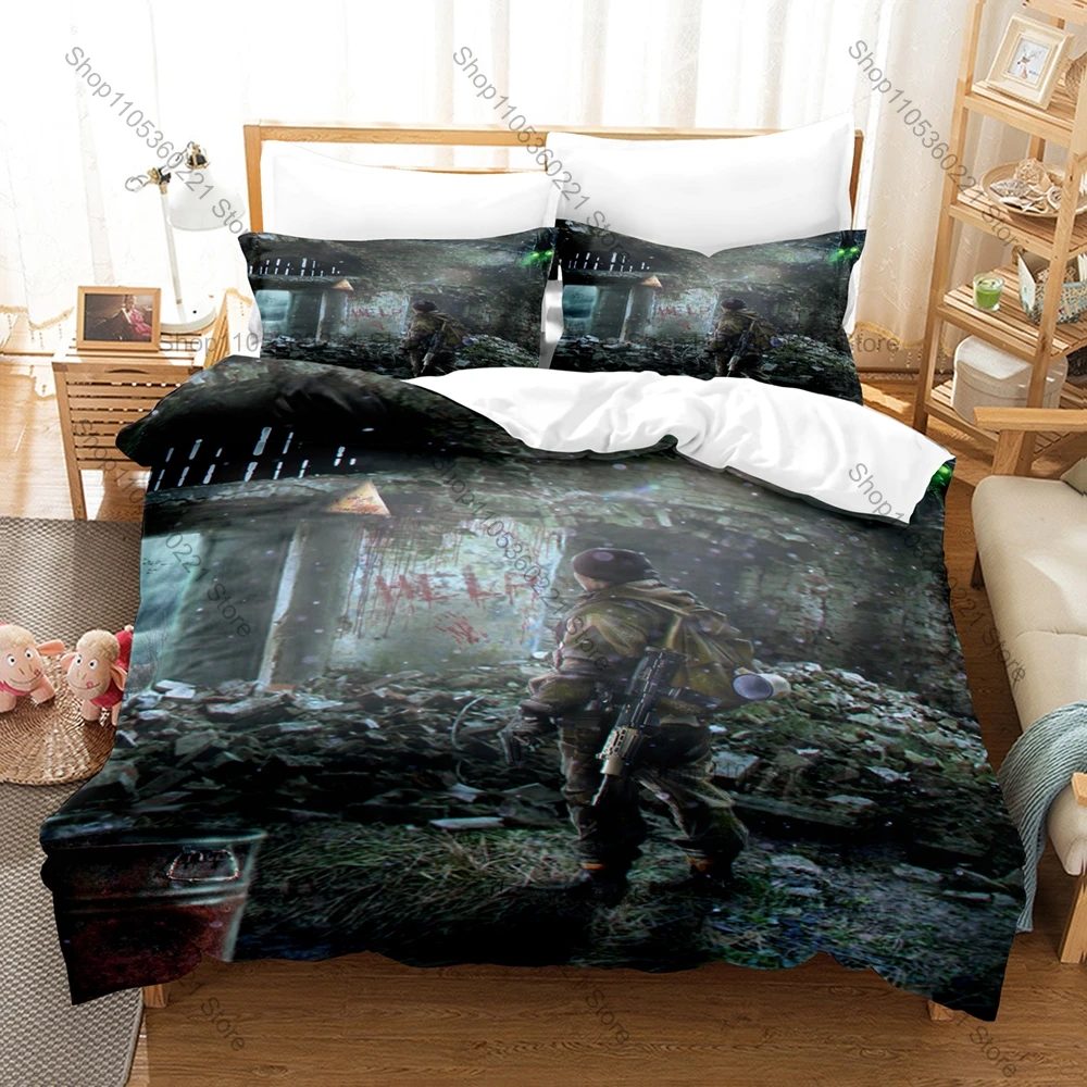 Open World Game 3PCS Bed Set S.T.A.L.K.E.R. 2 Vivid Poster Art Print Cozy Microfiber All Season Bedding